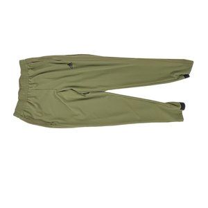 Adidas Men’s Aeroready 3-Stripe Track Pants Zip Pockets Cuffed Ankles Olive S